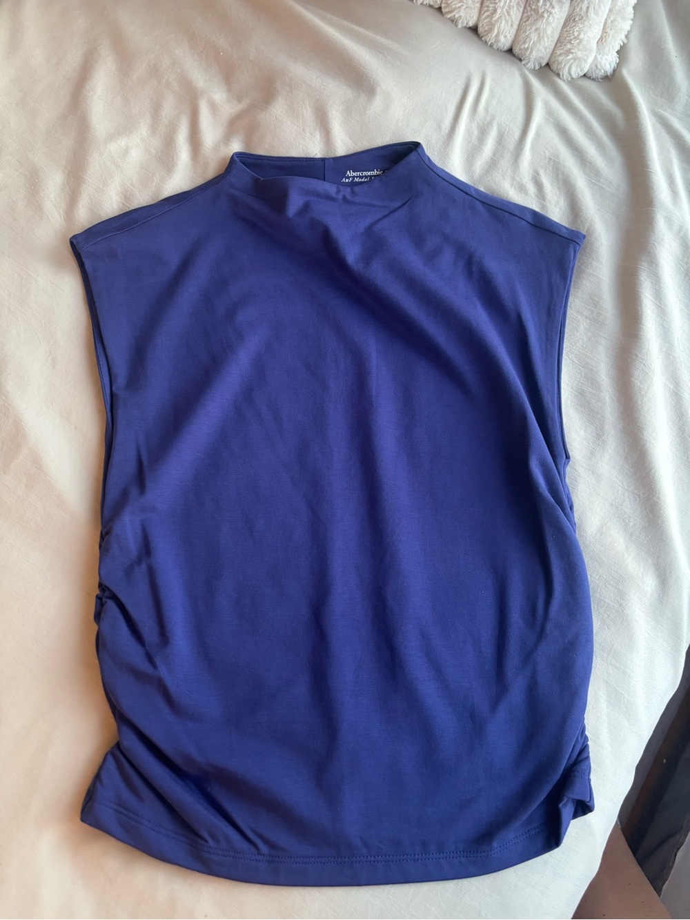 Abercrombie & Fitch Sleeveless Mock Neck Tank in Royal Blue